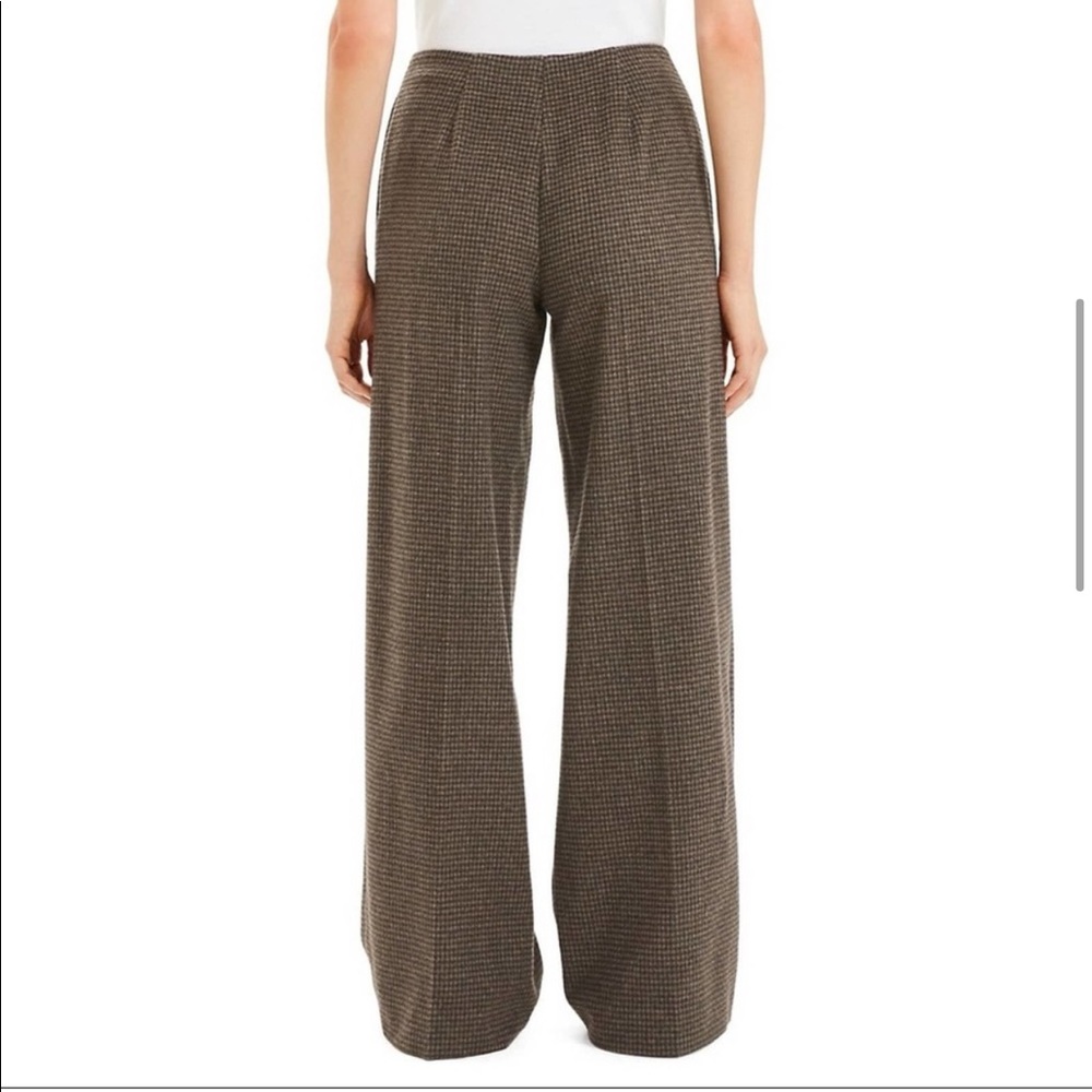 ❌SOLD❌Theory wide pant brown multi hounds flannel NWT $395 size 0 designer - Picture 3 of 9